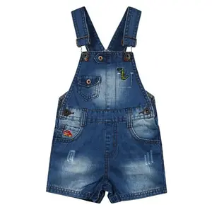 12M-5T Little Girls/Boys Summer Shorts, Adjustable Jean Shortall Overalls