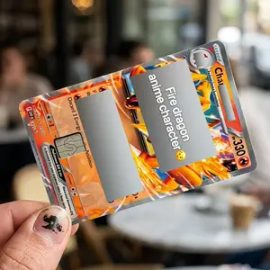 (2 Pack) Anime Fire Dragon Debit Card Skin High-Quality Vinyl Decal Credit Card Cover Scratch-Resistant Water-Resistant Everyday Accessories