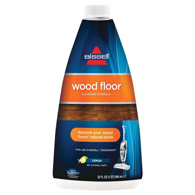 BISSELL Liquid Concentrated Floor Cleaner - Lemon Scented Hard Floor Cleaner, 32oz Container, Case of 4 Household Formula, Hard Floor Cleaners
