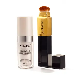Aliver Flawless Colour Changing Foundation Concealer Cover Cream Sets, Concealer Cover Cream, Warm Skin Tone Foundation Liquid