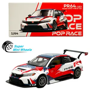 Pop Race 1:64 Honda Civic Type R TCR White/Red #153