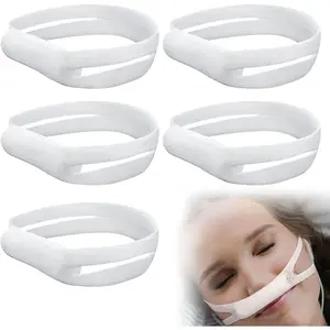 5 Pcs Elastic White Nose Bandage - High Absorption Nasal Dressing Holder for Nasal Surgery Recovery Medical Supplies
