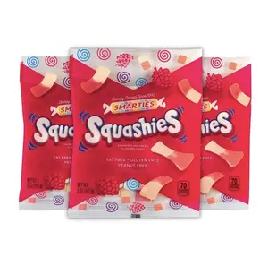 Smarties Squashies 5 OZ (3 pack) Foam Marshmallows Gummies Candy Gluten Free Gummy Candy Bulk Peanut Free Perfect for Birthday & Holiday Party Favors & Raspberries Flavored