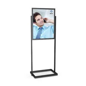 212 MAIN Silver Poster Sign Holder - Classic Rectangular, Durable Aluminum Frame Photo Display for Wall or Tabletop, Home Decor Accessory (Testrite Visual Products Design)