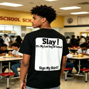 Slay! It’s My Last Day Of School Keepsake Tee Gen Z Slay Last Day Of School Signature Shirt When Your Last Day Of School Calls For A Slay Signature Shirt From Blank To Full: My Slay! Last Day Of School Shirt