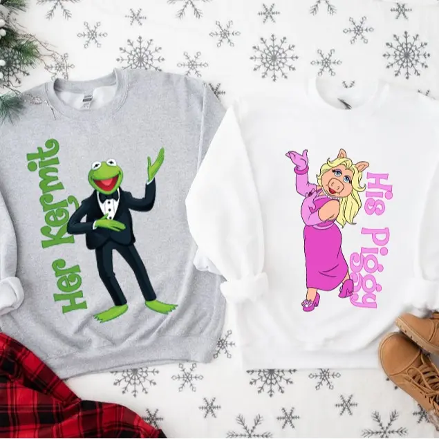 Vintage Muppet Carol Couple Shirt, Retro Kermit Frog And Miss Piggy Shirt, Muppet Lovers Sweatshirt, Valentine Gift For Lovers