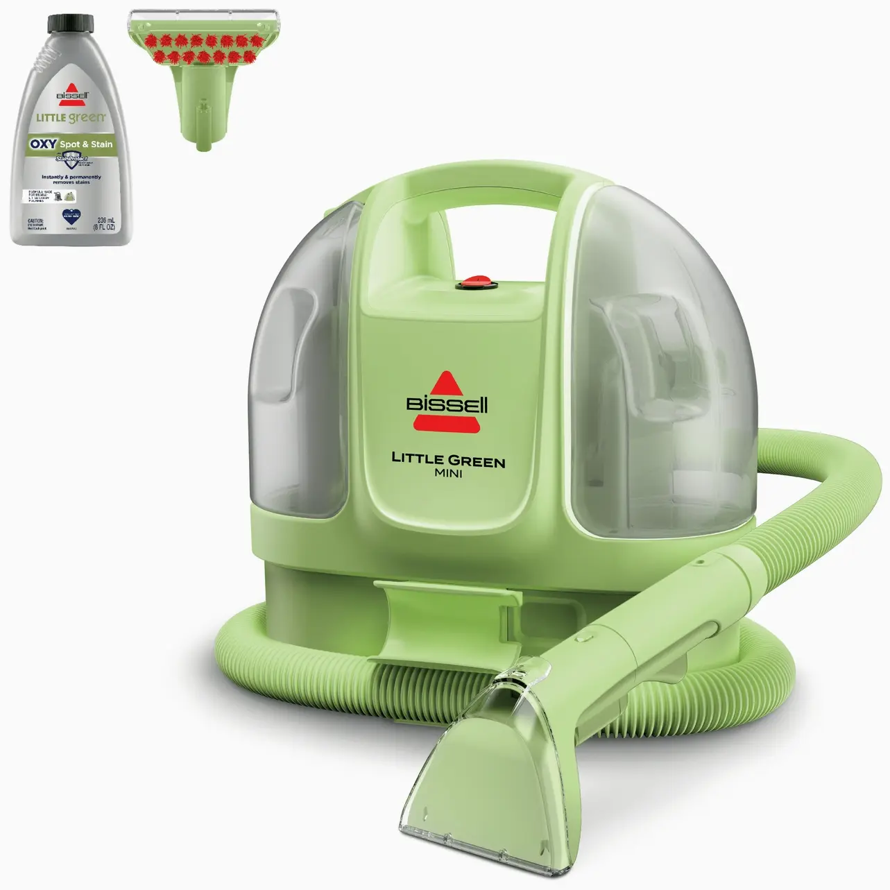 BISSELL Little Green Mini Portable and Upholstery Deep Cleaner, Car/Auto Detailer with 4" Tough Stain Tool and Little Green Trial Formula, 4095