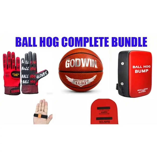 Ball Hog Complete Bundle | Gloves, Basketball, Bump Pad & Shooting Aid Set