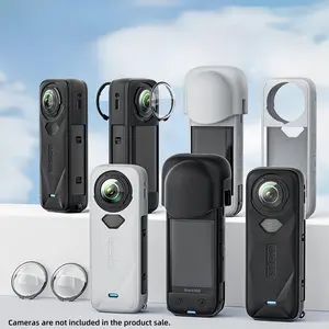 Silicone Protective Case for Insta360 X5, Precision-cut Openings, Scratch-resistant Lens Cap, Multiple Accessories Compatible, Two Colors Available, Action Camera Case