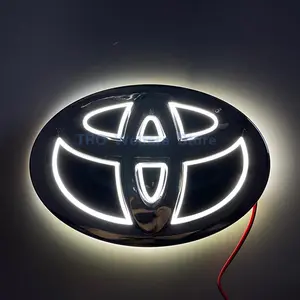 Toyota LED rear emblem lights, suitable for Toyota Corolla, Camry, Prado, Alphard, and other models, are illuminated LED rear emblem lights that are easy to install.