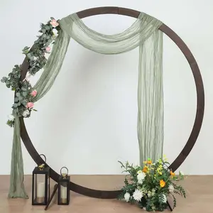 Dusty Sage Green Gauze Cheesecloth Draping Fabric Wedding Arch Decorations, Window Scarf Valance Drapes, Boho Arbor Long Curtain Panel 20ft