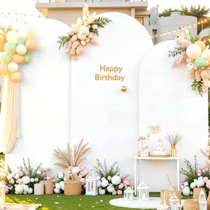 7.2FT, 6.6FT, 6FT Arch Backdrop Cover Spandex Fitted Colorful Fabric Stand Covers for Bridal Shower Baby Shower Birthday Party Wedding Photo Background Decorations
