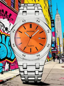 Men's Quartz Watch, Luxury Timepiece, Durable Design, Perfect Gift, Daily Use Essential, Analog Face, Zinc Alloy Case, Button Cell Battery