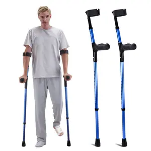VEVOR Forearm Crutches for Adults, Folding Walking Forearm Crutches with 10-Level Adjustable Height, Lightweight Aluminum Medical Crutches with Open Cuff for Leg Injury Surgery Disabled, 1 Pair 350LBSVEVOR Super Brand Day