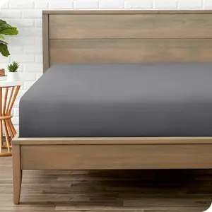 Fitted Bottom Sheet Queen Size - Premium  Microfiber - Ultra-Soft Hotel Luxury - Deep Pocket - Durable and Long Lasting (Queen, Grey)