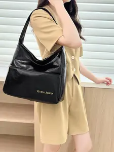 Soft Fufu Large Capacity Tote Bag, Waterproof Commuter Tote, Ideal for School/work, Stylish and Versatile, Comfortable Shoulder Bag