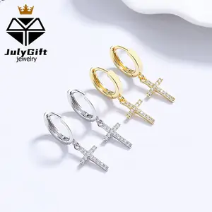 Women's fashion cross earrings personalised design sense temperament earrings Daily