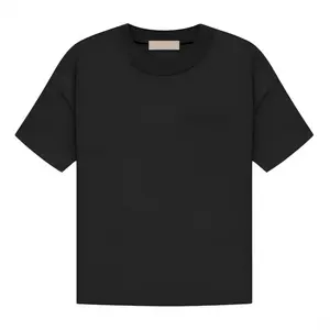 Men's Oversized Plain Cotton Round Neck Shortsleeve T-Shirt - Black Casual Menswear Top, Comfortable Fit for Everyday Use & Streetwear Sports Outdoor Wear,summervibes