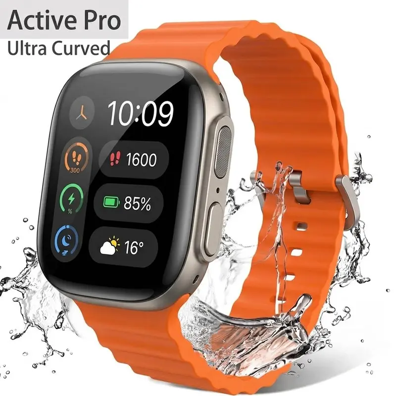 W&O 2.02" Touch Screen Smartwatch Wristwatch - Portable Wearable Monitor with Call Function, Message Reminder, 100+ Sports Modes, DIY Dials, Smart Watch Strap, Multifunction Straps, iOS/Android Compatible Activity Tracker for Men/Women