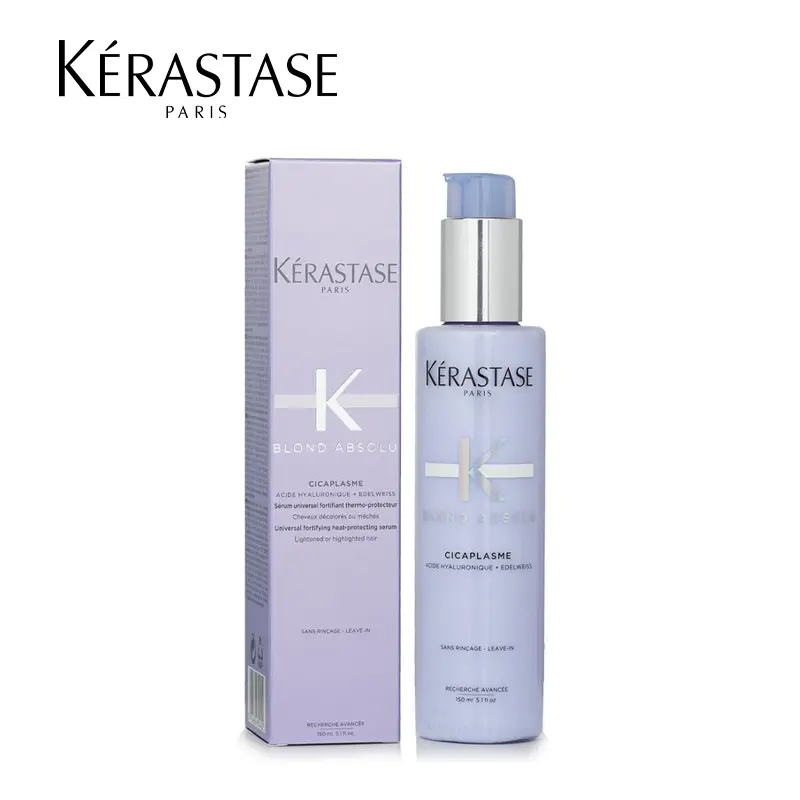 Kerastase Blond Absolu Cicaplasme Universal Fortifying Heat-Protecting Serum, Gentle Salon Haircare Nourishing Treatment, Hair Care Products for Color & Chemically Treated Lightened/Highlighted Hair, 150ml/5.1oz