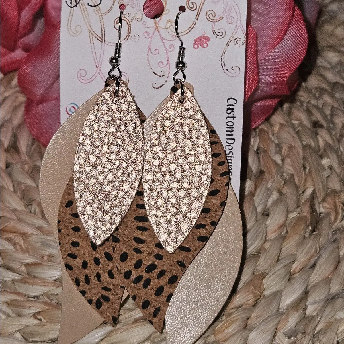 Faux Leather Earrings