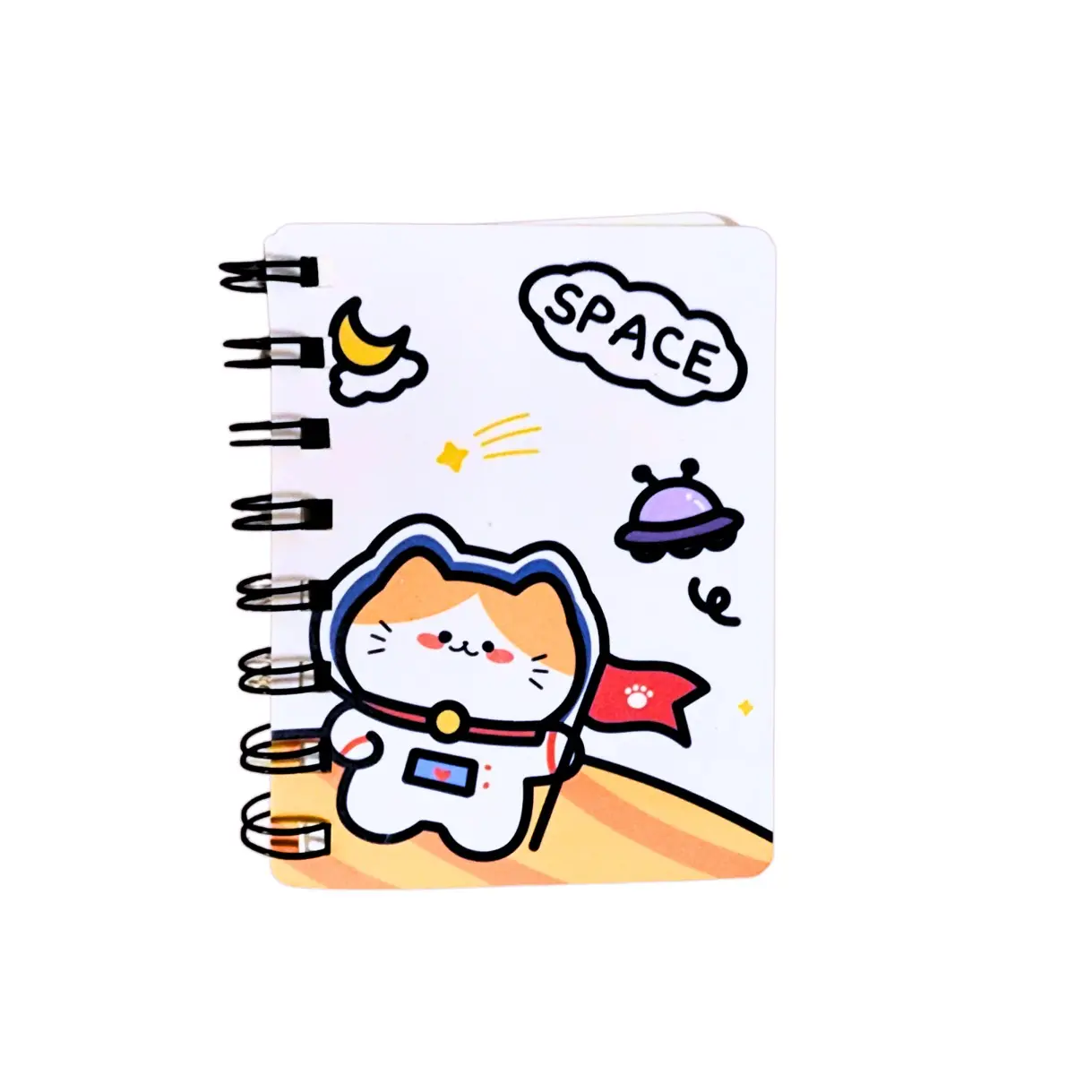 Mini Spiral Notebook - Kawaii Space Animals