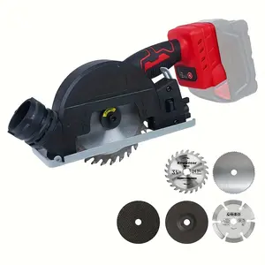 4" Brushless Mini Circular Saw, Compatible with 18V Battery, Adjustable Protective Angle, 20000 RPM, Suitable for Home Renovation, Ideal for Sheet Metal, Stone, Tile, Includes 5 Blades
