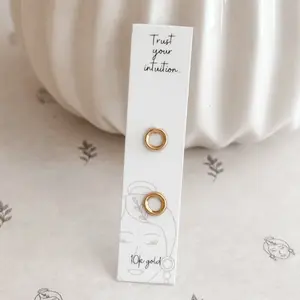 10K Gold Open Circle Stud Earrings