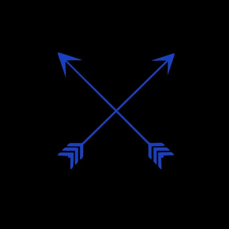 Cross Arrow Hunting Vinyl Decal Sticker UV & Waterproof Bumper Window Laptop Automotive Water Bottle Gift accessories – BLUE 4"