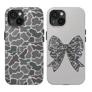 Old Camo Pattern Phone Case for Couples, Matching Phone Cases for iPhone 17 16 Pro Max 15 14 13 12 11 Samsung S24 S23 S22 S21, Duck Hunting Gift for Boyfriend Girlfriend, Gift for Her Gift for Him