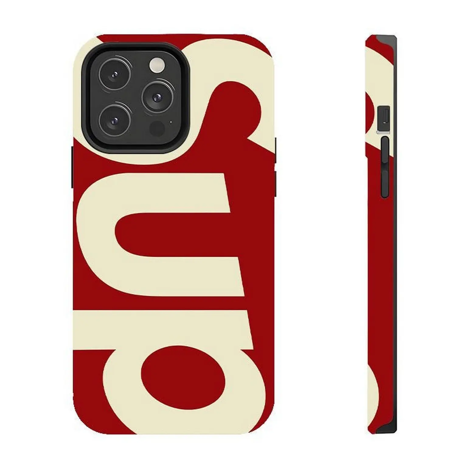 Red Pattern Themed Phone Case Premium, Protection, Anti-Drop, Anti-Fingerprint For IPhone 17-12, Pro Max, Pro Plus, and Samsung S25-22 Protection Safety - Magsafe
