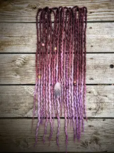 Lavender Kisses Accent Set of Wool Dreadlocks