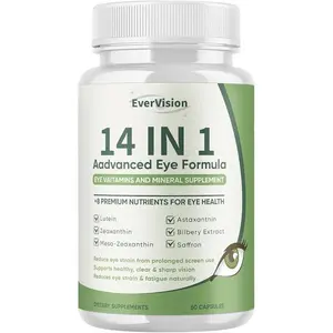 14-in-1 Advanced Eye Health Supplement – With Lutein, Zeaxanthin, Astaxanthin, Bilberry & Zinc – Supports Vision, Eye Function & Aging Eyes – 60 Capsules
