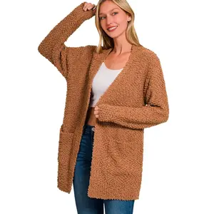 Camel Popcorn Cardigan