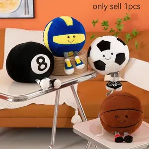 Football & Basketball & Volleyball Design Plush Toy, 1 Count Cute Sports Themed Stuffed Toy, Soft Plush Toy for Boys & Girls, Huggable Unisex Gift