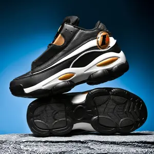 UYCEKK Men'S Low-Top Basketball Sneakers - Upper & Cushioned Rubber Sole, Lace-Up/Slip-On Closure, All-Season Sneakers with Arch & Cushioned Insole - Orange Accent, For Running, Hiking, Casual Wear - Durable Sneakers For Men, Hiking Footwear