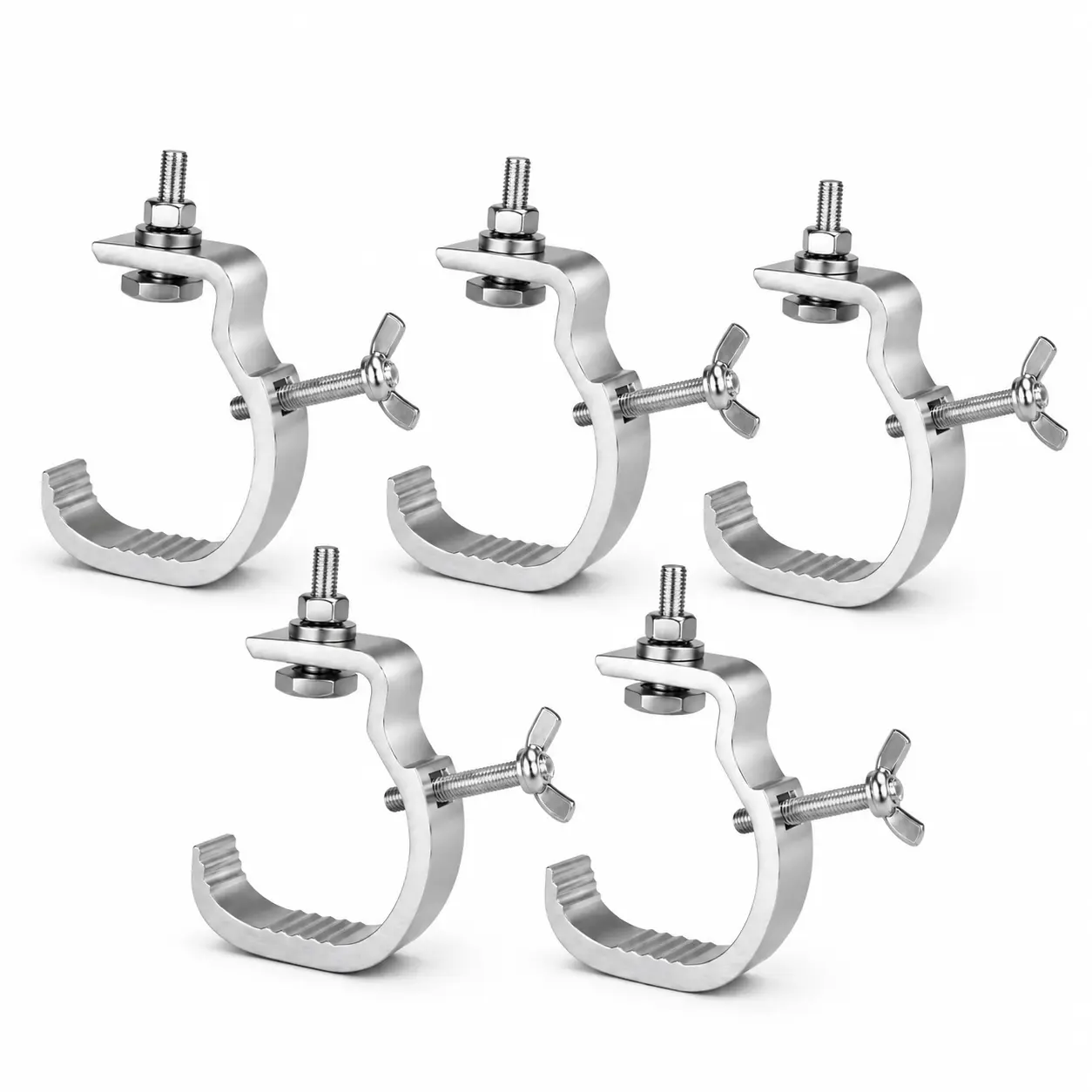 2PCS/5PCS Waterproof Steel DJ Clamps - Heavy-Duty Truss Mount Hooks with Adjustable Screw, Universal Indoor/Outdoor Stage Brackets for Par/Moving Head Lights