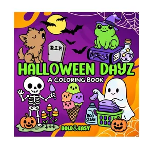 Bold and Easy Halloween Dayz Coloring Book: A Hauntingly Adorable Coloring Book | Hand Drawn Illustrations for Adults and Kids | Simple, Big, and ... pastel goth (Bold & Easy Coloring Books)