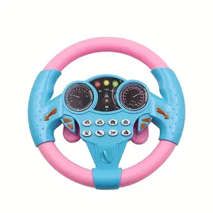 Kids Interactive Driving Simulator Steering Wheel Toy, with Suction Cup Base - 360°Rotating, Speedometer and Gear Shift, Multi-Game Modes, Compatible with Tablets/Smartphones, Educational Learning Toy for Boys and Girls (AA Batteries Not Included) - Ideal