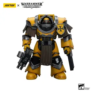 Joytoy 1/18 High-Detail Fully Articulated Imperial Fists Legion Cataphractii Terminator Squad Action Figure with Chainfist, ABS & PVC Model Figure, Ages 12+, JT9398, Pvc Figure