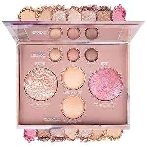 Tuscan Dreams Holiday Baked Starter Kit 7Colors  Full Face Makeup Palette with Limited Edition for Flawless Skin - Beauty Kit Eyeshadow Hydrate Powder Eyeshadow