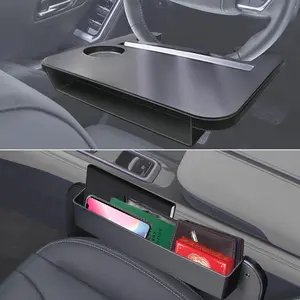 Car Steering Wheel Tray - Car Seat Gap Filler Organizer 2 in 1,Car Food Trays for Eating Drinks Holder,Multipurpose Car Table Tray Front Seat Laptop Desk