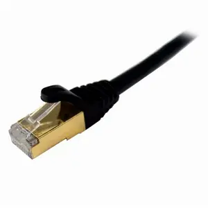 Nexhi® CAT7 100 feet Black Ethernet 10 Gigabit 650MHz Premium Cable High Speed Computer Router Gold Plated Plug STP/Patch/Ethernet/Modem/Router/LAN Cable