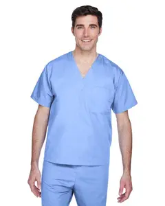 Harriton M897 Adult Restore 4.9 oz. Scrub Top Menswear Clothes Polyester Uniforms