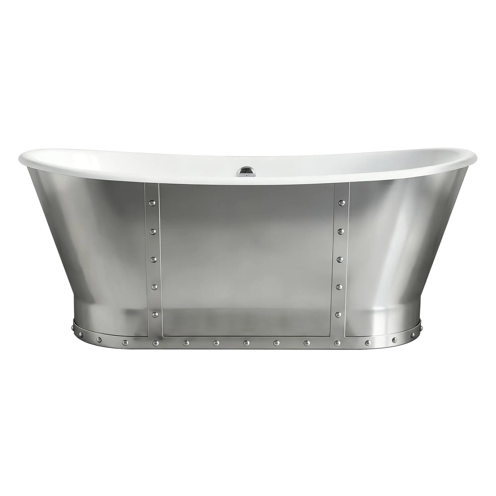 AKICON 67" Cast Iron Freestanding Bathtub, Drain and Overflow Kit Included