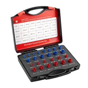 GJANSH 26/44PCS Nut and Bolt Thread Checker - Comprehensive Bolt Size and Thread Gauge Tool, Inch & Metric Sizes, with Handy Tool Box, Excellent for Home Garages and Car Repairs, Snapfixmate,  fathersdaygift
