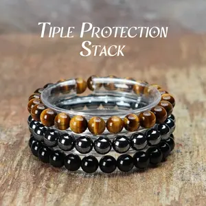 Unisex 8mm Natural Crystal Round Beads Stretch Bracelets - Multi-Size Gemstones Stretch Bangles, Daily Wear Yoga Jewelry Gifts, S2201 Live Broadcast Perks Semi-Precious Accessories