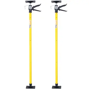 【SAVEYOUR】2-Pack Adjustable Steel Support Pole | 3rd Hand Support System, Cabinet Jack, Cargo Bar, Drywall Support – Extends 45 to 114 Inch