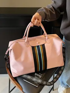 Large capacity travel tote bag, Travel Duffel Bag, lightweight handbag with zipper closure, fashionable and versatile, casual and simple, suitable for college students, campus business trips, fitness, men's and women's travel bags