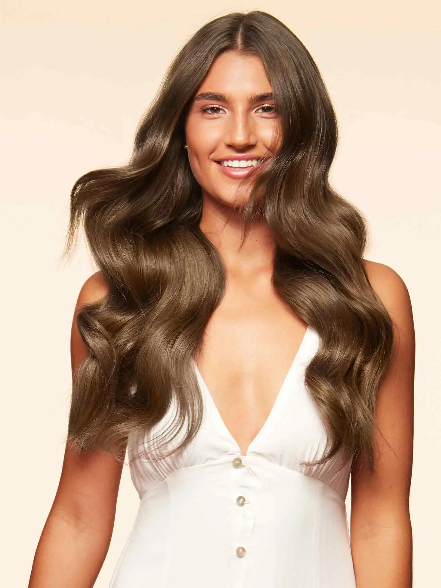 Luxy Hair 20" Halo Hair Extensions – Neutral Brown | 180g Full Volume Remy Human Hair